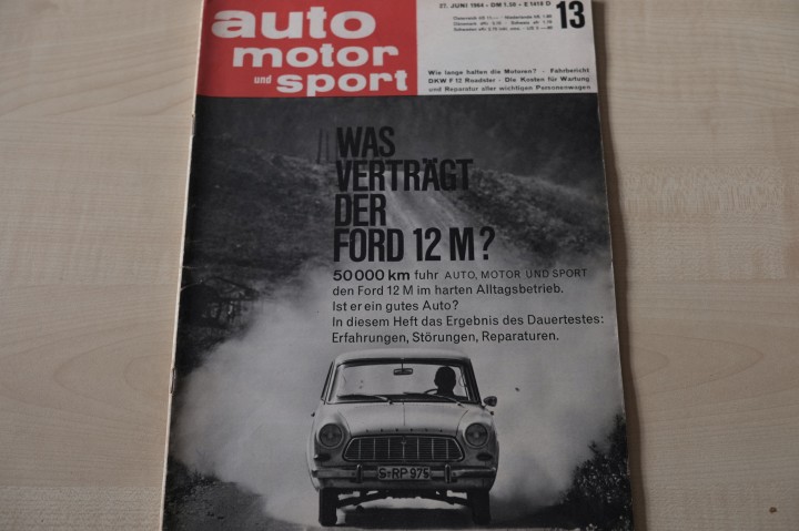 Deckblatt Auto Motor und Sport (13/1964)